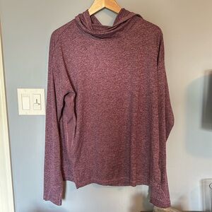 Athleta In Motion Long Sleeve Hooded Shirt size L